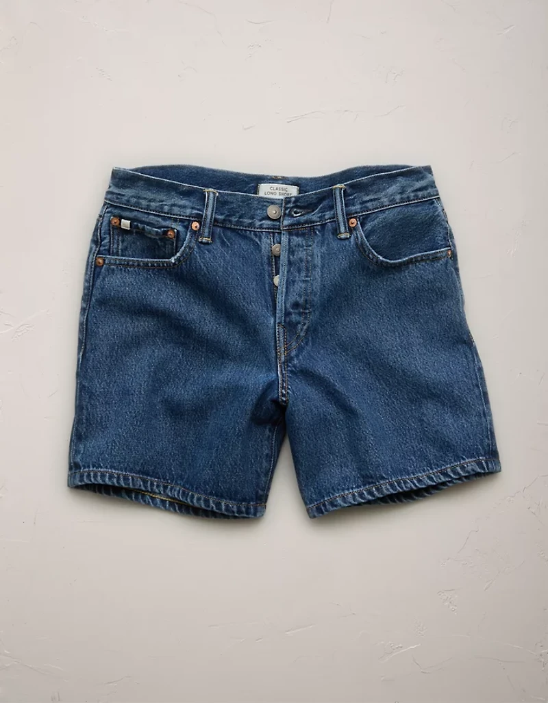 AE77 Premium Classic Long Denim Short