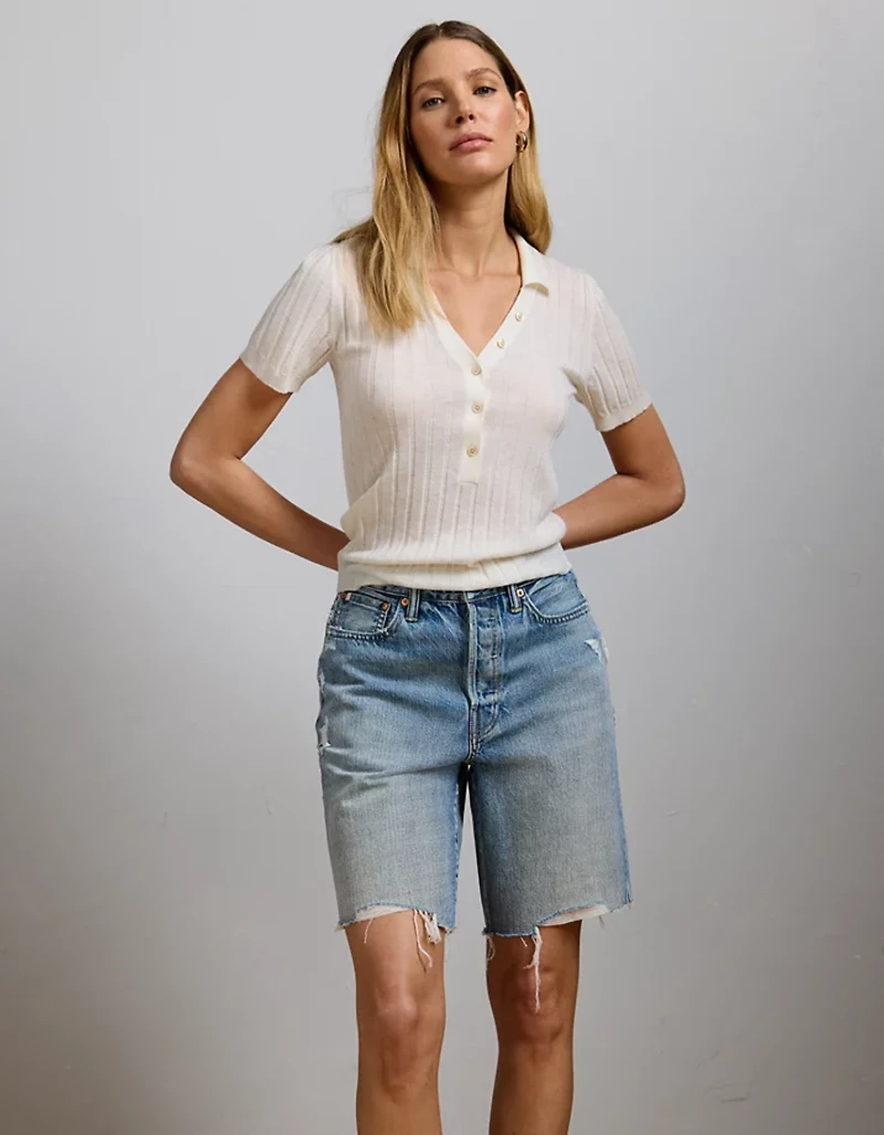 AE77 Premium Baggy Bermuda Denim Short