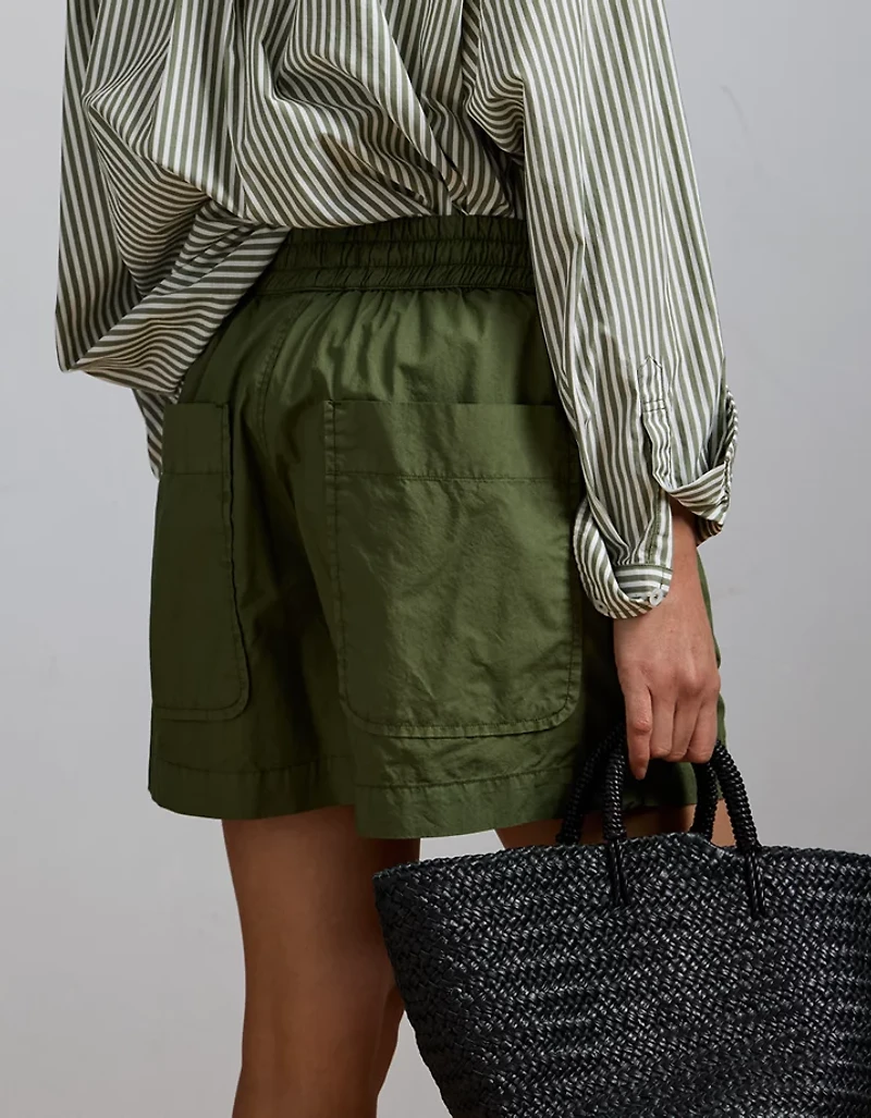 AE77 Premium Pull-On Poplin Short