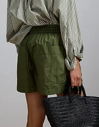 AE77 Premium Pull-On Poplin Short