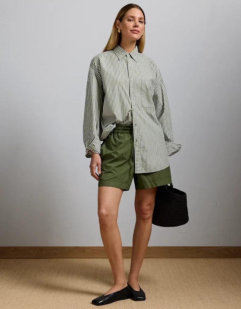 AE77 Premium Pull-On Poplin Short
