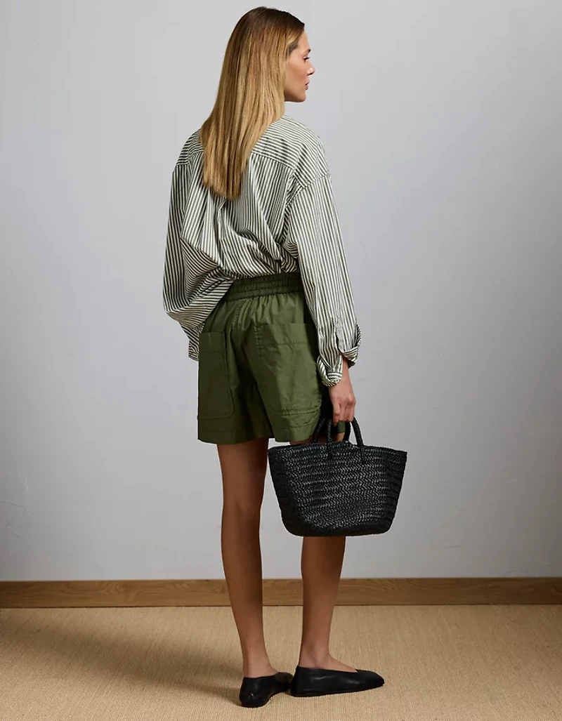 AE77 Premium Pull-On Poplin Short