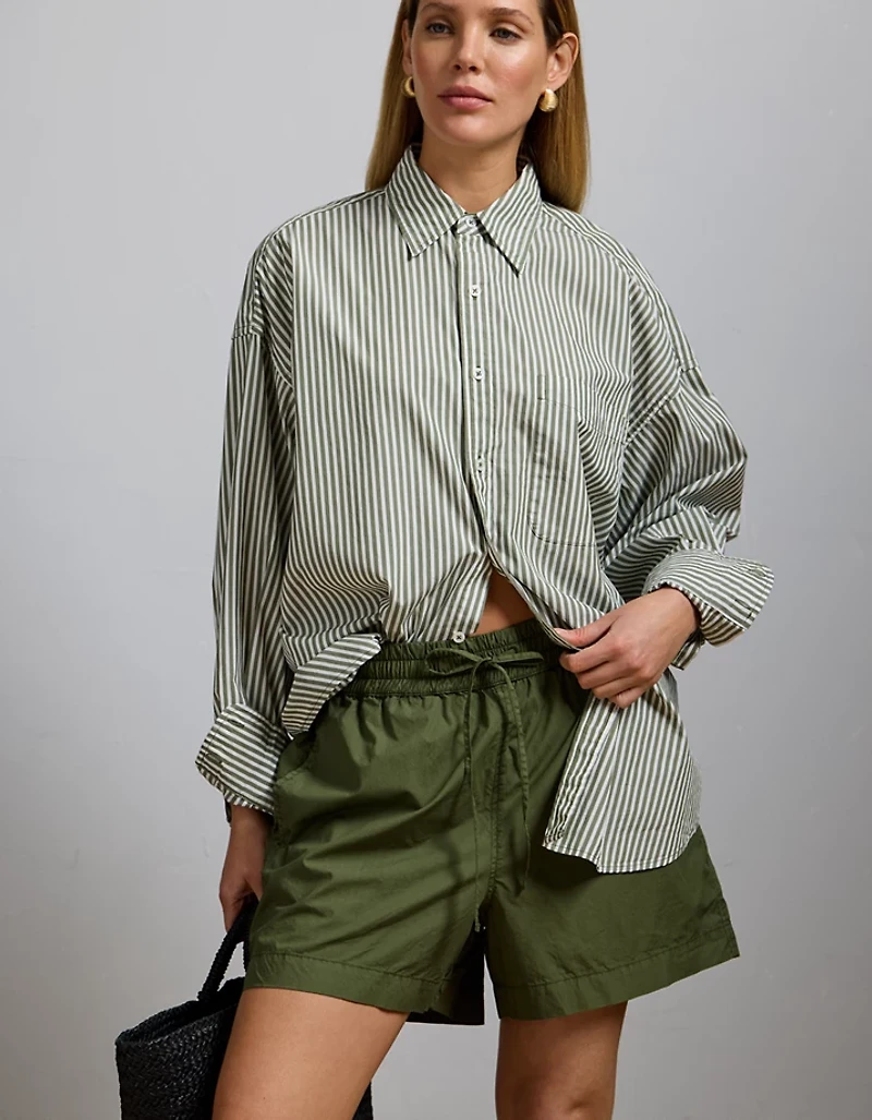 AE77 Premium Pull-On Poplin Short
