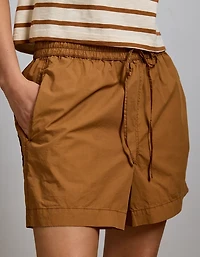 Short à ceinture élastique en popeline haut de gamme AE77