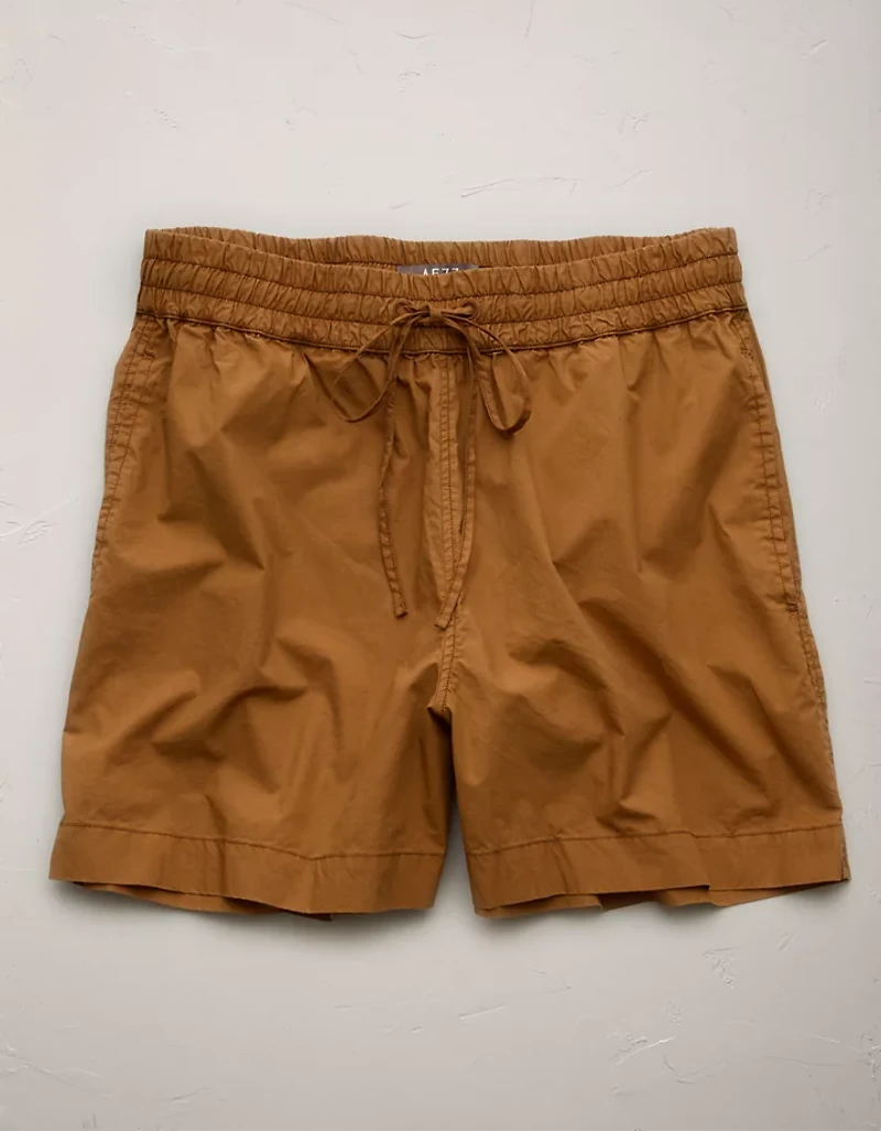 Short à ceinture élastique en popeline haut de gamme AE77