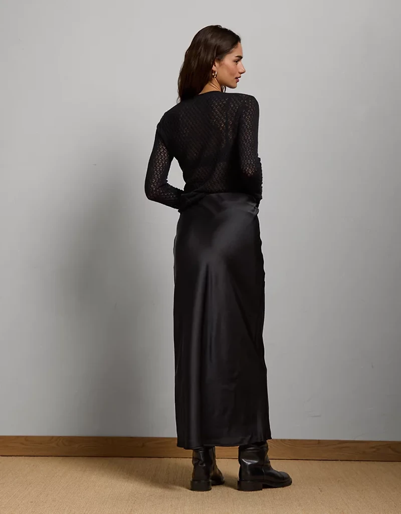 AE77 Premium Satin Slip Skirt