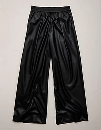 AE77 Vegan Leather Pull On Pant