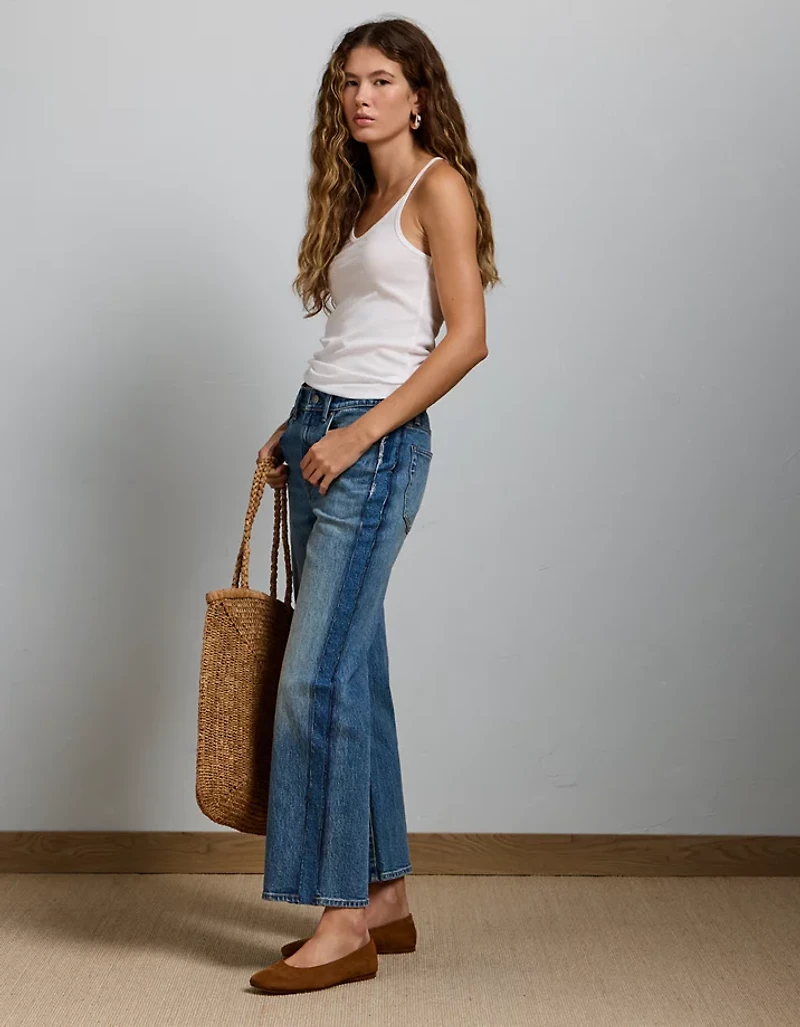 AE77 Premium Bootcut Crop Jean