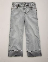 AE77 Premium Wide Crop Cuff Jean