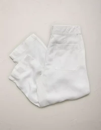 Pantalon fuselé en mélange de lin à taille haute AE77