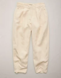 AE77 High-Waisted Tapered Linen-Blend Pant