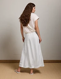 Jupe longue en mélange de lin AE77