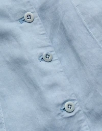 AE77 Linen-Blend Maxi Skirt