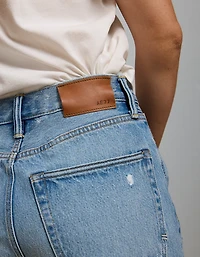Short bermuda en denim ample à taille très haute haut de gamme AE77