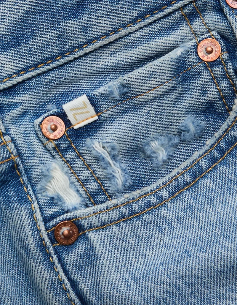 AE77 Premium Super High-Waisted Baggy Bermuda Denim Short