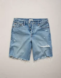 AE77 Premium Super High-Waisted Baggy Bermuda Denim Short