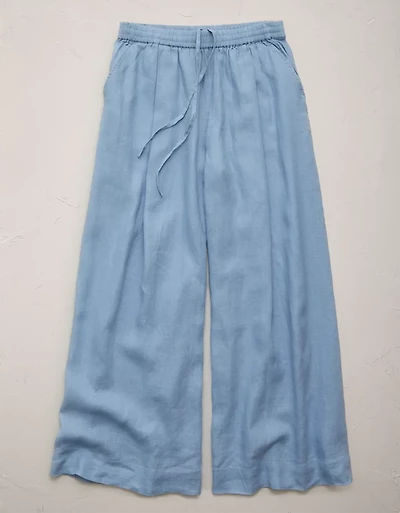 Pantalon en lin noué à la taille de qualité supérieure AE77