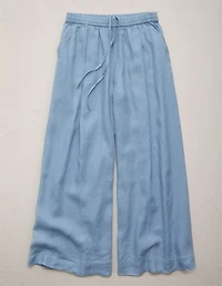 Pantalon en lin noué à la taille de qualité supérieure AE77