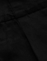 AE77 High-Waisted Linen Pleated Ankle Pant