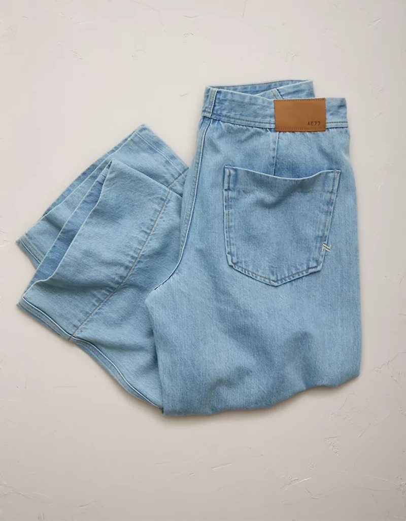 AE77 Premium Wide Crop Cuff Jean