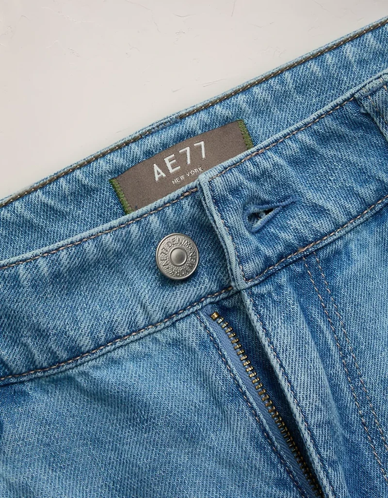 AE77 Super High-Waisted Chambray Palazzo Pant