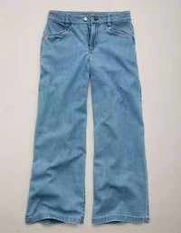 AE77 Super High-Waisted Chambray Palazzo Pant
