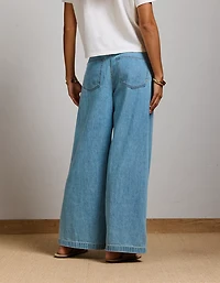 AE77 Super High-Waisted Chambray Palazzo Pant