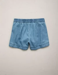 AE77 High-Waisted Chambray Short