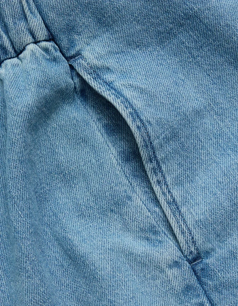 AE77 High-Waisted Chambray Short