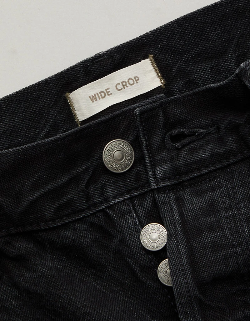 AE77 Premium Wide Crop Cuff Jean