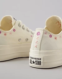 Converse Chuck Taylor All Star Lift Platform Embroidered Flowers Low-Top Sneaker