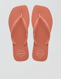 Havaianas Women's Slim Square Logo Pop Up Flip Flops