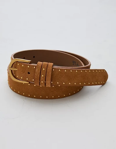 Ceinture en suède cloutée haut de gamme AE77