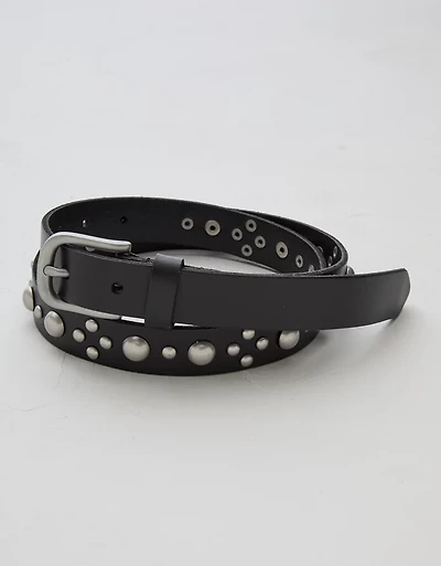 Ceinture en cuir cloutée haut de gamme AE77