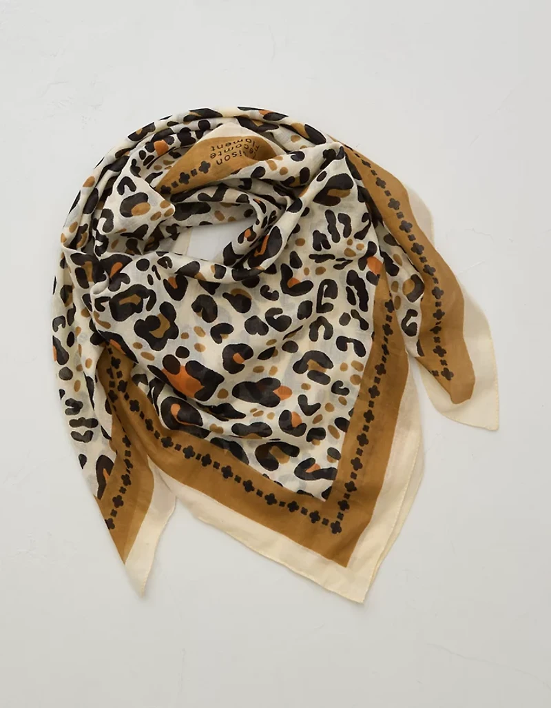 Maison Lecomte Large Léo Camel Pareo Scarf