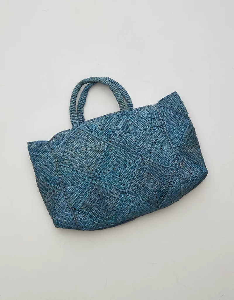 Zanatany Concepts Nico Raffia Tote Bag