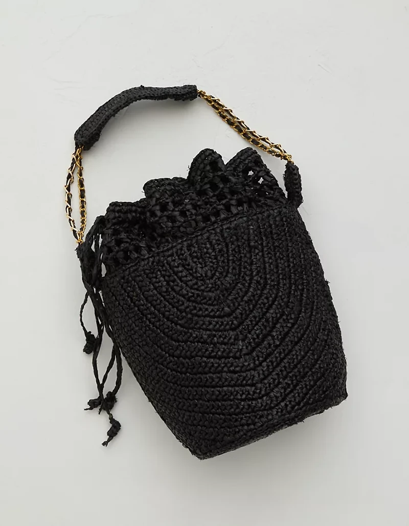 Zanatany Concepts Buckety Raffia Bag
