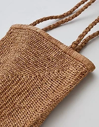 Zanatany Concepts Caramel Raffia Beach Tote Bag