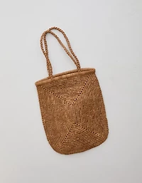 Zanatany Concepts Caramel Raffia Beach Tote Bag