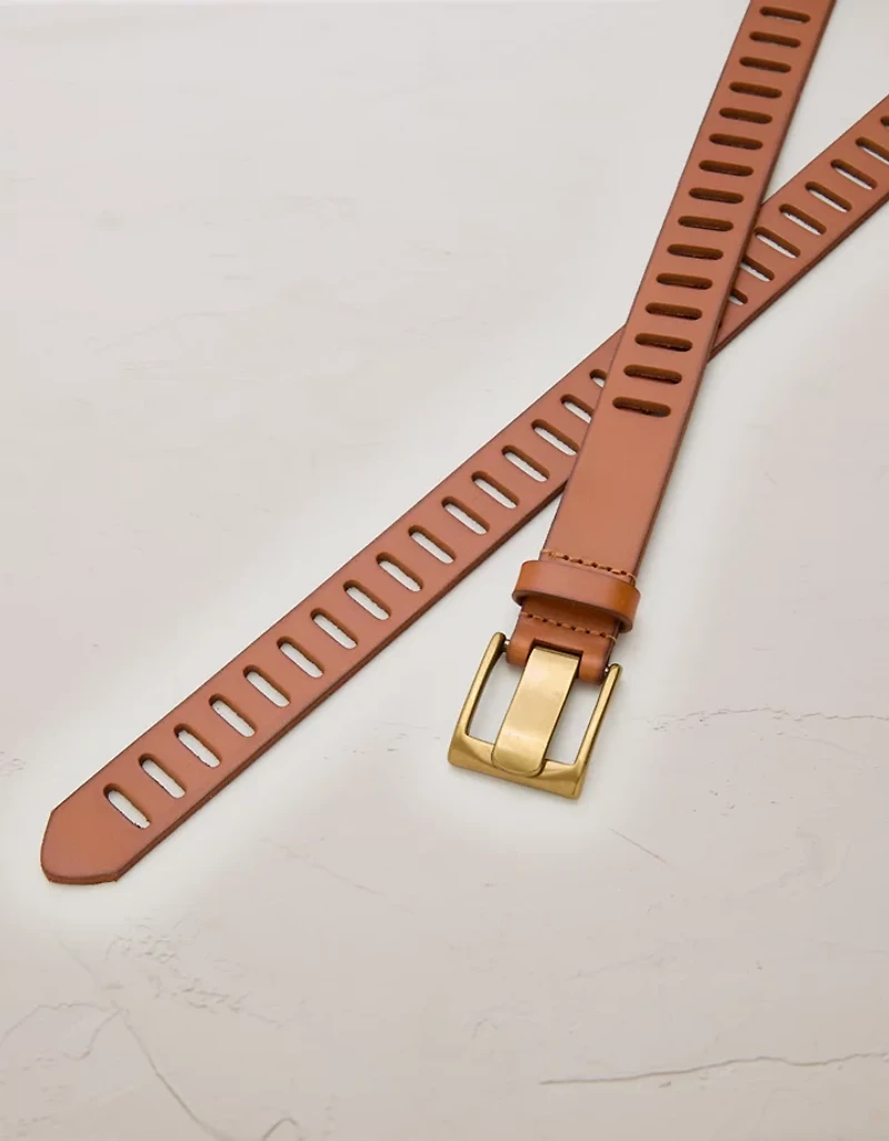 AE77 Perforated Leather Belt
