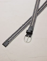 AE77 Black & White Woven Belt