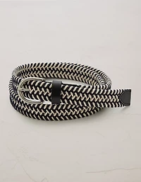 AE77 Black & White Woven Belt