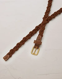 AE77 Thin Braided Suede Belt