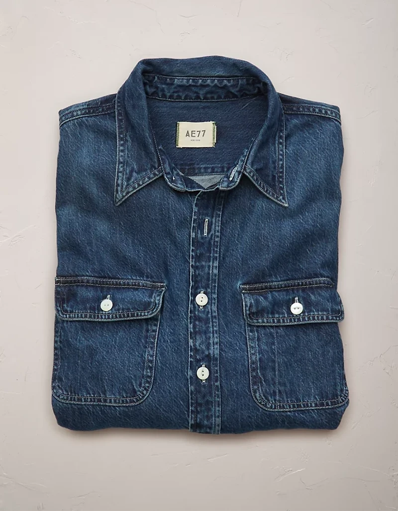 Chemise de travail en denim haut gamme AE77