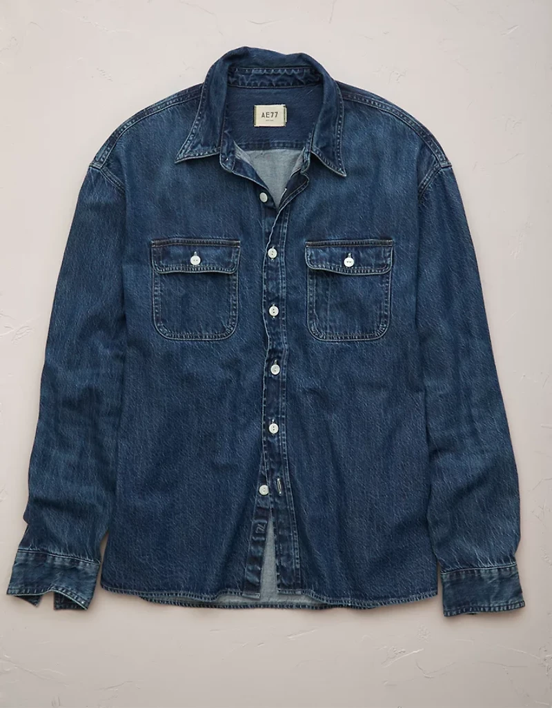 Chemise de travail en denim haut gamme AE77