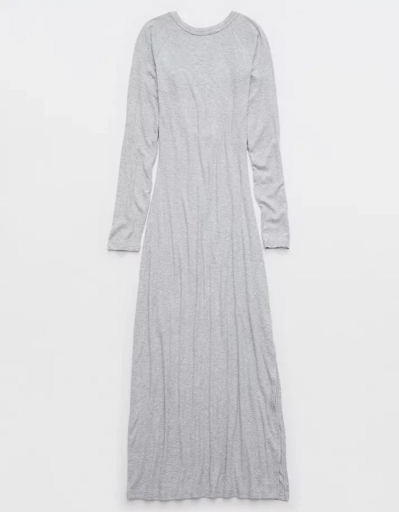 Aerie Bodycon Low Back Maxi Dress
