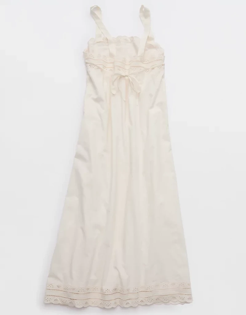 Aerie Embroidered Midaxi Dress
