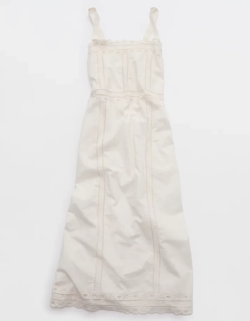 Aerie Embroidered Midaxi Dress