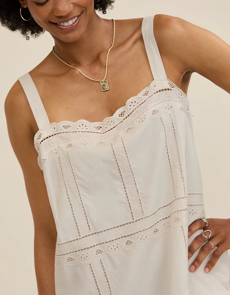 Aerie Embroidered Midaxi Dress