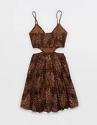 Aerie Smocked Cut Out Mini Dress